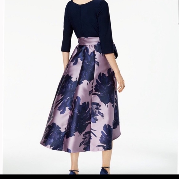 R&M Richards Duchess Twill Hi/Lo Dress - Picture 4 of 5